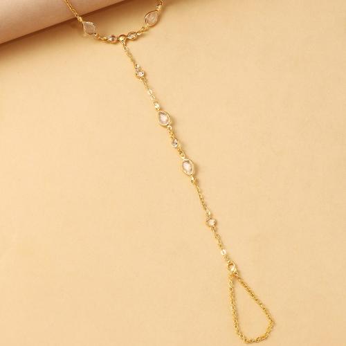 Gothic Bracelet Ring, Copper Alloy, plated, fashion jewelry & for woman, golden, Sold By Pair