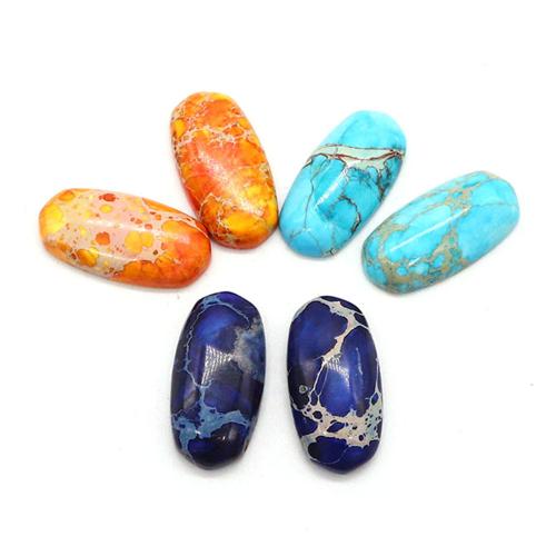 Impression Jasper Decoration, Ellipse, DIY, more colors for choice, 15x21mm, Sold By PC