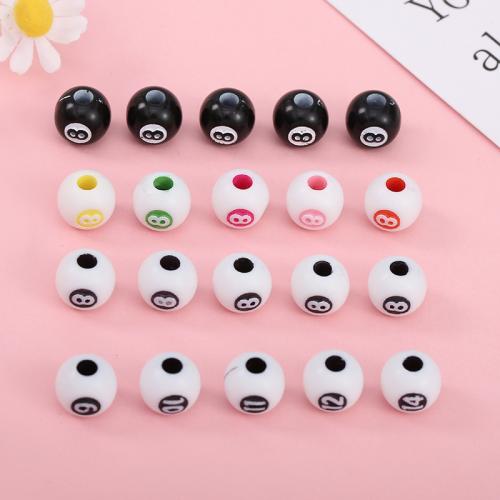 Acrylic Jewelry Beads, Round, DIY, more colors for choice, 12mm, 500G/Bag, Sold By Bag