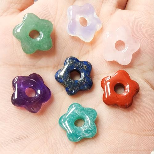 Gemstone Jewelry Beads, Flower, DIY, more colors for choice, nickel, lead & cadmium free, 15mm, Sold By PC