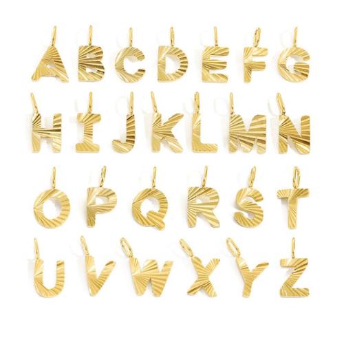 Stainless Steel Letter Pendants, 304 Stainless Steel, Alphabet Letter, plated, DIY & different styles for choice, 10mm, Sold By PC