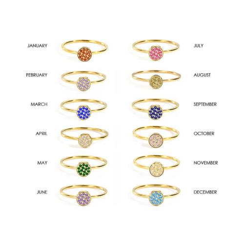 Acier inoxydable 304 bague, Placage, normes différentes pour le choix & pour femme & avec strass, plus de couleurs à choisir, Taille:5-8, Vendu par PC