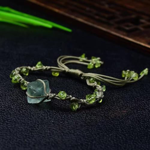Piedras preciosas Pulsera, con cordón poliéster, unisexo & diferentes estilos para la opción, longitud:aproximado 6-10 Inch, Vendido por UD