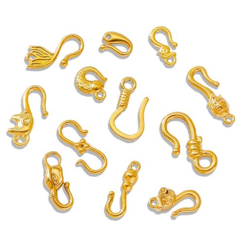 Stainless Steel Jewelry Clasp, 304 Stainless Steel, gold color plated, DIY, more colors for choice, Sold By PC