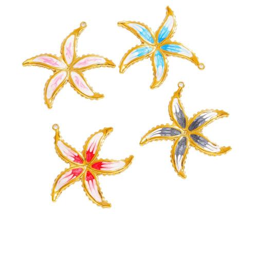 Stainless Steel Flower Pendant, 304 Stainless Steel, gold color plated, DIY & enamel, more colors for choice, Sold By PC