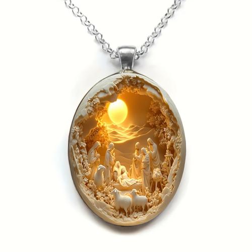 Tibetan Style Jewelry Necklace, with Glass, plated, fashion jewelry, more colors for choice, Sold By PC