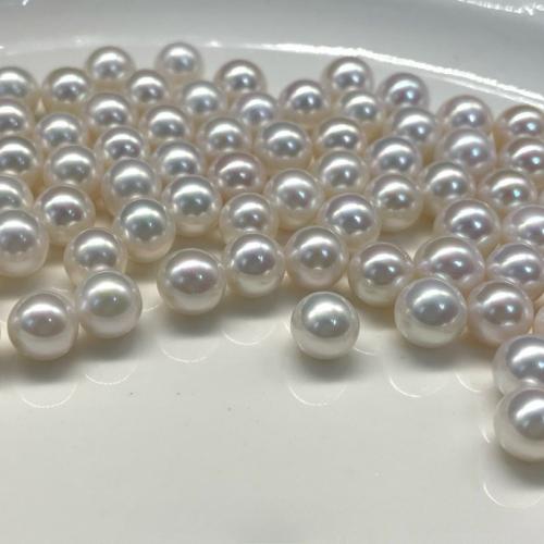 Cultured Round Freshwater Pearl Beads, DIY, white, 4x9mm, Sold By PC