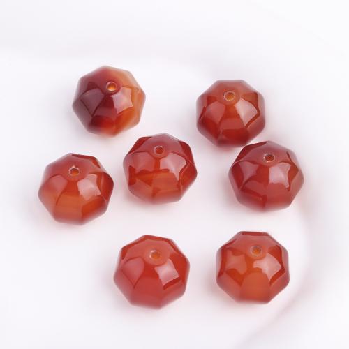 Natural Red Agate Beads, Pumpkin, DIY, red, Sold By PC