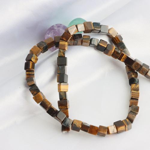 Natural Tiger Eye Beads, DIY, mixed colors, 6x6mm, Sold By PC