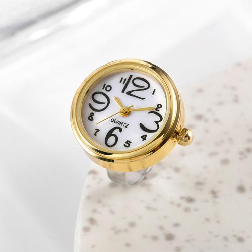 Tibetan Style Finger Ring Watch, with Glass, Round, plated, Life water resistant & Unisex & adjustable, more colors for choice, 22mm, US Ring Size:6-8, Sold By PC