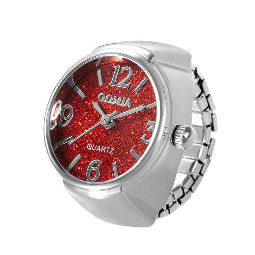 Tibetan Style Finger Ring Watch, with Glass, Round, plated, fashion jewelry & Unisex, more colors for choice, 22mm, US Ring Size:6-8, Sold By PC