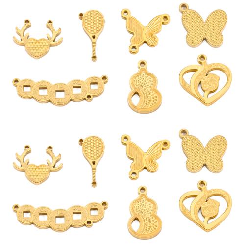 Stainless Steel Pendants, 304 Stainless Steel, gold color plated, DIY & different styles for choice, Sold By PC