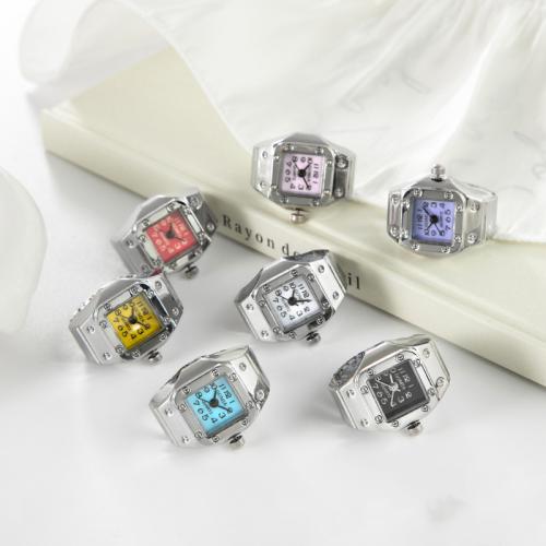 Tibetan Style Finger Ring Watch, with Glass & 304 Stainless Steel, plated, Unisex & different styles for choice, 22.50x8mm, US Ring Size:5-9, Sold By PC