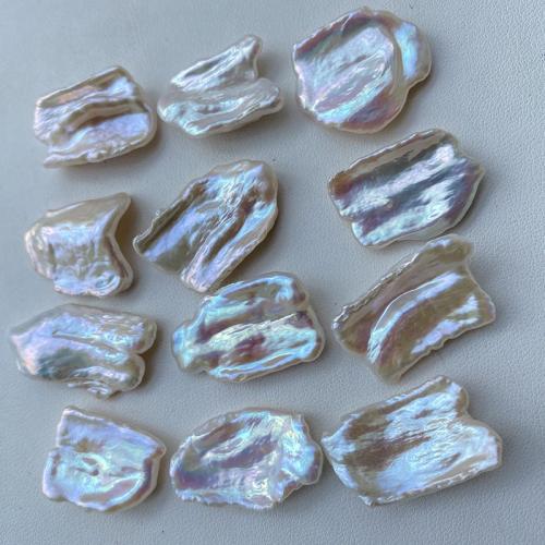 Cultured No Hole Freshwater Pearl Beads, petals, DIY, white, 13x16mm, Sold By PC