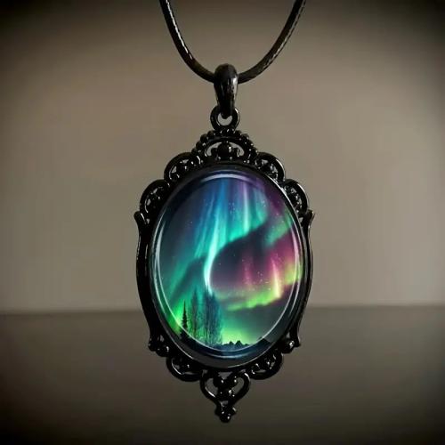 Zinklegierung Schmuck Halskette, mit Glas, plattiert, Modeschmuck, keine, frei von Nickel, Blei & Kadmium, verkauft von PC