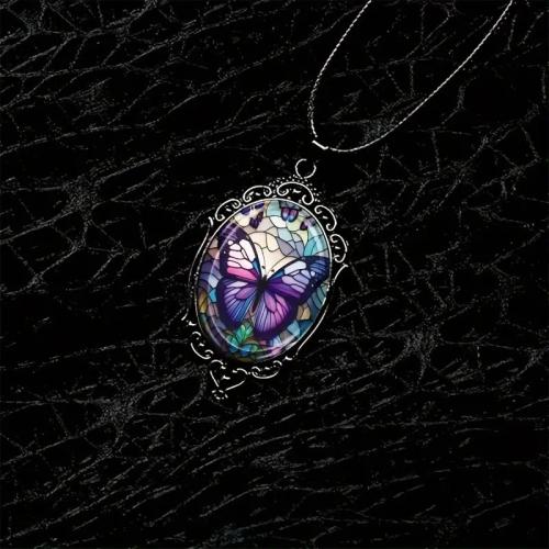 Tibetan Style Jewelry Necklace, with Glass, plated, fashion jewelry, more colors for choice, nickel, lead & cadmium free, Sold By PC