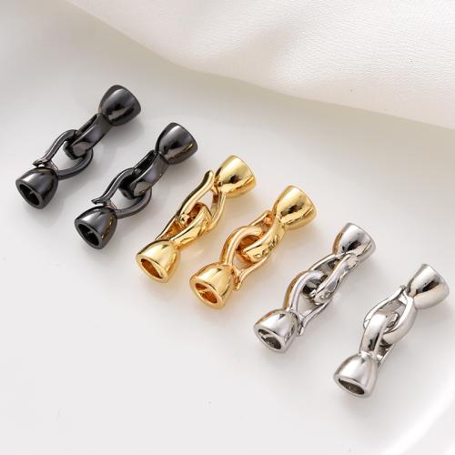 Brass Clasp, plated, 2 pieces & DIY & different styles for choice, more colors for choice, Sold By Set
