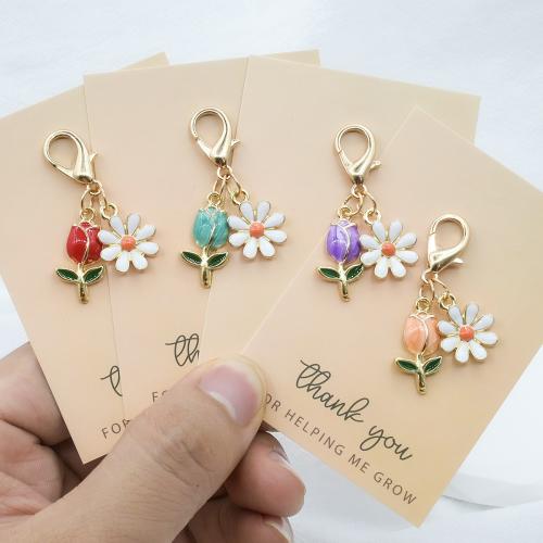 Tibetan Style Key Clasp, with Acrylic, Unisex, more colors for choice, Sold By PC
