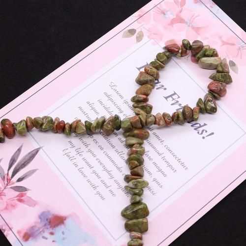 Natural Unakite Beads, DIY, mixed colors, 8mm, Sold By Strand