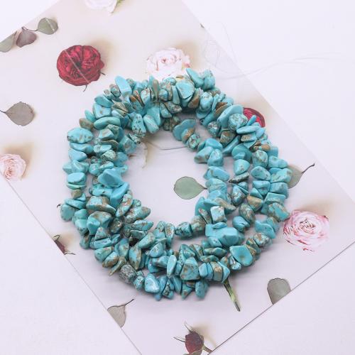 Blue Turquoise Beads, irregular, DIY, mixed colors, 8mm, Sold By Strand
