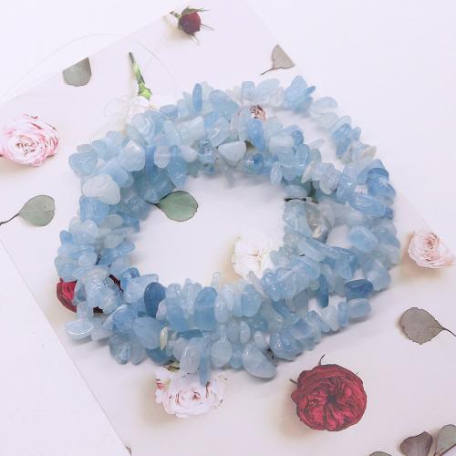 Aquamarin Perle, Unregelmäßige, DIY, blau, 8mm, verkauft von Strang