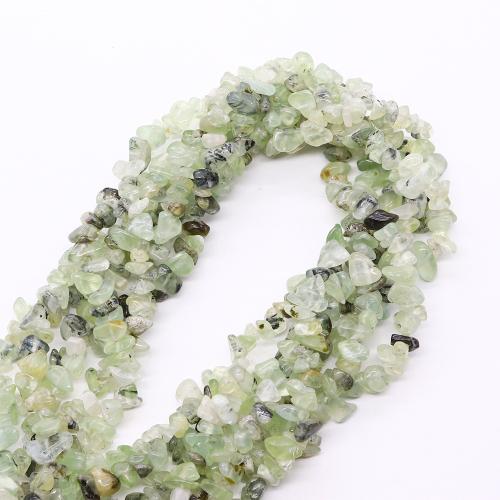 Gemstone Jewelry Beads, Natural Prehnite, irregular, DIY, green, 8mm, Sold By Strand