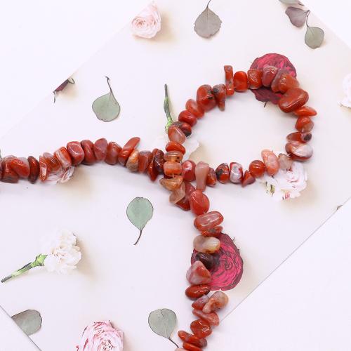 Natürlich rote Achat Perlen, Roter Achat, Unregelmäßige, DIY, rot, 8mm, verkauft von Strang