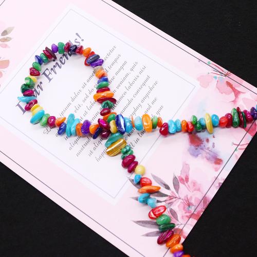 Perles naturelles de coquillage d'eau douce , coquille, Irrégulière, DIY, multicolore, 8mm, Vendu par brin