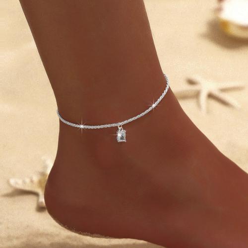 Brass Anklet, with Iron & Tibetan Style, plated, different styles for choice & for woman, Length:Approx 8-13 Inch, Sold By PC