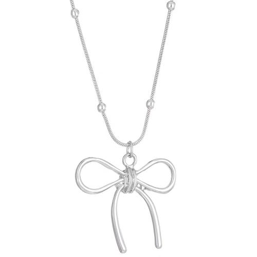 Tibetan Style Necklace, with PU Leather & Plastic Pearl, Bowknot, plated, different styles for choice & for woman, Length:Approx 16-20 Inch, Sold By PC