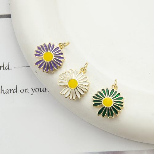 Cubic Zirconia Micro Pave Brass Pendant, plated, fashion jewelry & micro pave cubic zirconia & enamel & double-hole, more colors for choice, nickel, lead & cadmium free, 19.30x4.70x16.30mm, Sold By PC