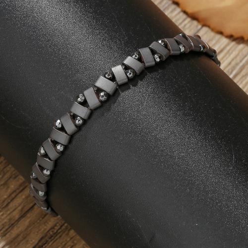 Gemstone Bracelets, Hematite, fashion jewelry, more colors for choice, Sold By Strand