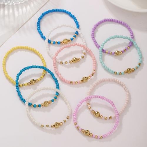 Tibetan Style Anklet, Seedbead, with Tibetan Style, gold color plated, fashion jewelry, more colors for choice, 10PCs/Strand, Sold By Strand