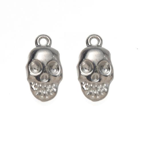 Acier inoxydable Crâne Pendentifs, Acier inoxydable 304, crane, DIY, plus de couleurs à choisir, 6.89x3.98x13.29mm, Vendu par PC