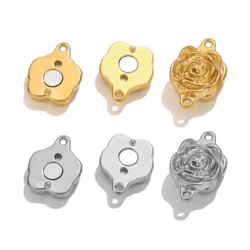 Stainless Steel Magnetic Clasp, 304 Stainless Steel, Rose, Vacuum Ion Plating, DIY, more colors for choice, Sold By PC