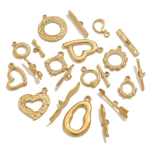 Stainless Steel Toggle Clasp, 304 Stainless Steel, plated, DIY & different styles for choice, more colors for choice, 5Sets/Bag, Sold By Bag