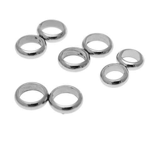 304 Stainless Steel Stoppers Ring, DIY & different size for choice & double-hole, original color, 100PCs/Bag, Sold By Bag