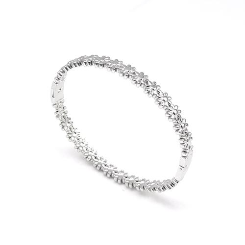 Stainless Steel Bangle, 304 Stainless Steel, polished, fashion jewelry & for woman, original color, Sold By PC