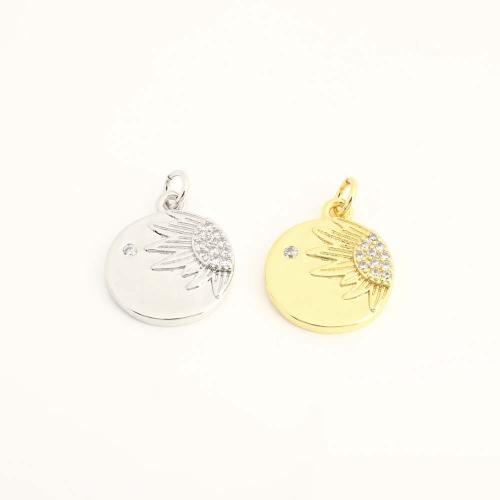 Befestigter Zirkonia Messing Anhänger, DIY & Micro pave Zirkonia, keine, verkauft von PC