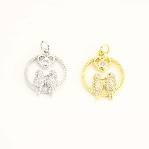 Befestigter Zirkonia Messing Anhänger, DIY & Micro pave Zirkonia & hohl, keine, verkauft von PC