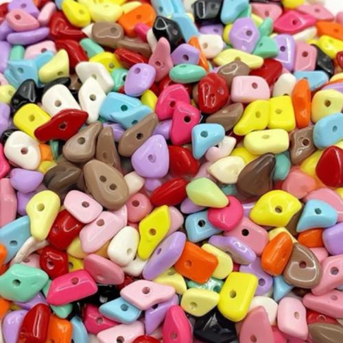 Opaque Acrylic Beads, DIY, more colors for choice, 4*6mm to 6*10mm random, Inner Diameter:Approx 1mm, 10PCs/Lot, Sold By Lot