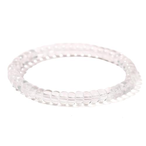 Quartz Bracelets, Clear Quartz, Heishi, fashion jewelry, clear, 3x6mm, Sold By PC