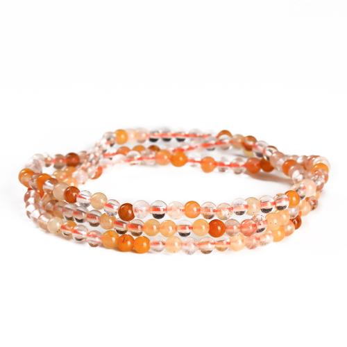 Quarz Armbänder, Rutilated Quarz, rund, Modeschmuck, gemischte Farben, 4mm, verkauft von PC