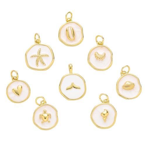 Brass Jewelry Pendants, plated, DIY & enamel, more colors for choice, nickel, lead & cadmium free, Sold By PC