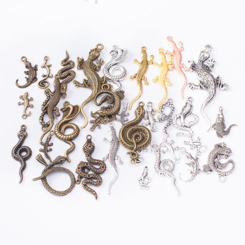 Tibetan Style Pendants, Animal, plated, mixed pattern & DIY, more colors for choice, pendant length 20-100mm, 100G/Bag, Sold By Bag