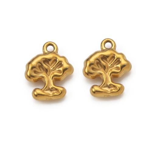 Stainless Steel Pendants, 304 Stainless Steel, Tree, DIY, more colors for choice, 9.67x3.05x12.17mm, Sold By PC