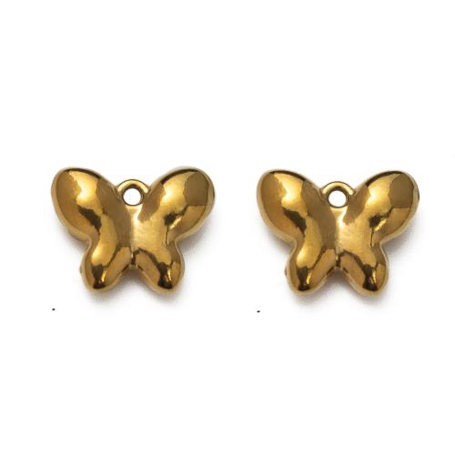 Edelstahl Tieranhänger, 304 Edelstahl, Schmetterling, DIY, keine, 13.44x3.78x10.80mm, verkauft von PC