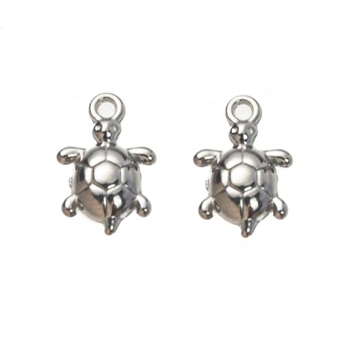 Stainless Steel Animal Pendants, 304 Stainless Steel, Turtle, DIY, more colors for choice, 8.09x3.06x12.18mm, Sold By PC