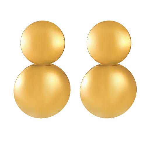 Pendientes de Acero Inoxidable, acero inoxidable 304, Esférico, chapado, Joyería & para mujer, más colores para la opción, Vendido por Par