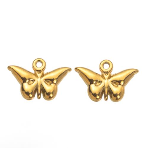 Edelstahl Tieranhänger, 304 Edelstahl, Schmetterling, DIY, keine, 14.30x1.98x9.74mm, verkauft von PC
